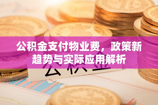 立山公积金支付物业费，政策新趋势与实际应用解析