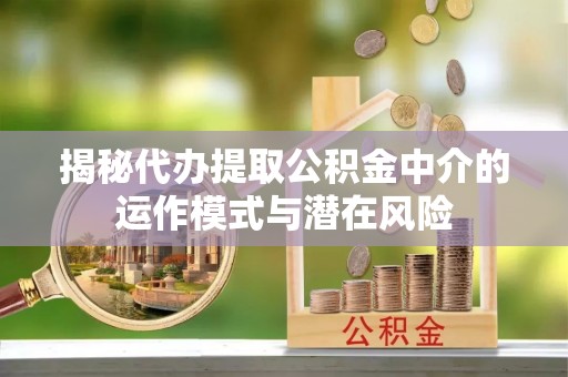 立山揭秘代办提取公积金中介的运作模式与潜在风险