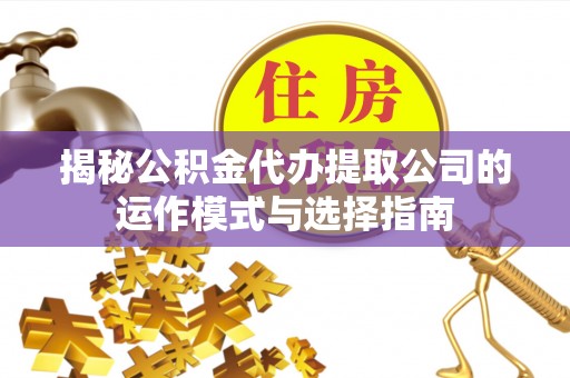 立山揭秘公积金代办提取公司的运作模式与选择指南
