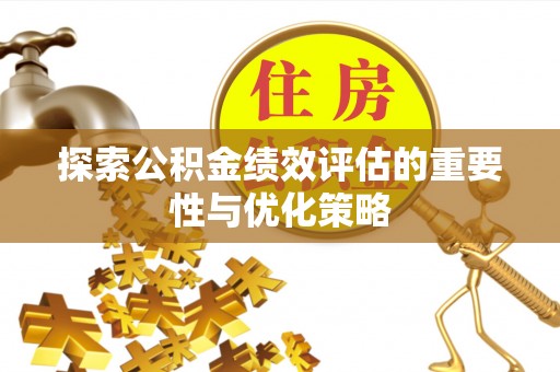 立山探索公积金绩效评估的重要性与优化策略