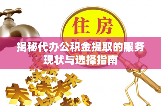 立山揭秘代办公积金提取的服务现状与选择指南