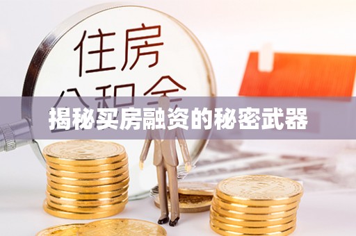 立山揭秘买房融资的秘密武器