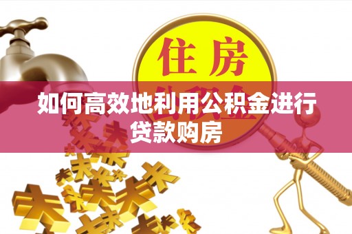 立山如何高效地利用公积金进行贷款购房